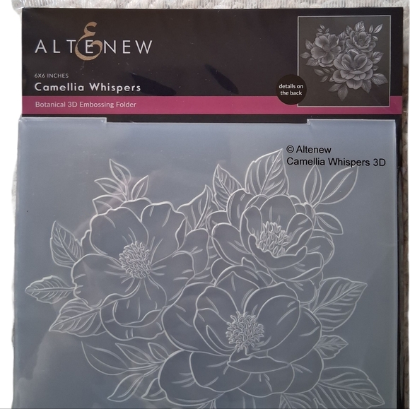 NWT Altenew Botanical 3D Embossing Folder Camellia Whispers - Picture 3 of 4